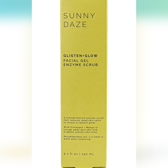 NIB Sun + Moon Sunny Daze Glisten+Glow Facial Gel Enzyme Scrub 5.1 Fl. Oz/150 ml - Picture 7 of 7